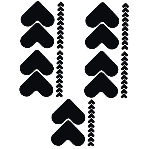 DOITOOL 60 pçs adesivo de tapete de coração antiderrapante tapete tapete de coração adesivo de azule