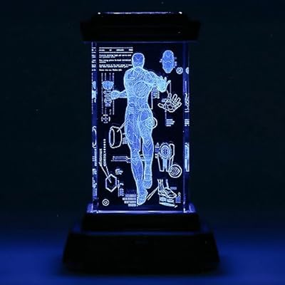 Lámpara de cristal holográfica Iron Man 3D - Producto oficial Marvel, lámpara LED coleccionable grabada con láser, regalos y accesorios de escritorio Disney | Ya disponible en tu tienda friki favorita! En mundofriki.es! Lámpara de cristal holográfica Iron Man 3D - Producto oficial Marvel, lámpara LED coleccionable grabada con láser, regalos y accesorios de escritorio Disney | Ya disponible en tu tienda friki favorita! En mundofriki.es!