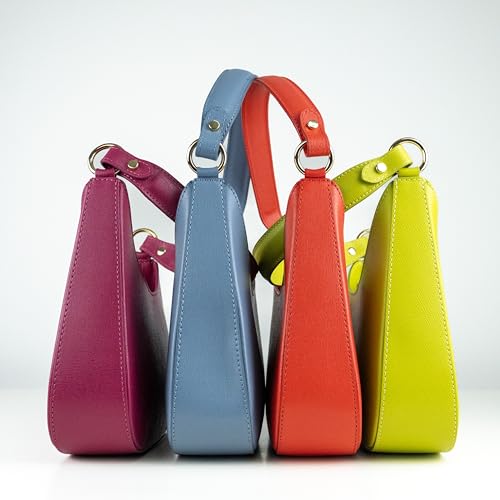 Image of Premium Italian Leather Handmade in Florence, Italy. Small Handbags for Women with Detachable Strap Made in Italy