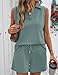 Rapbin Lounge Sets for Women Summer 2 Piece Outfits Casual Vacation Travel Matching Fashion Clothing (Sage Green, L)
