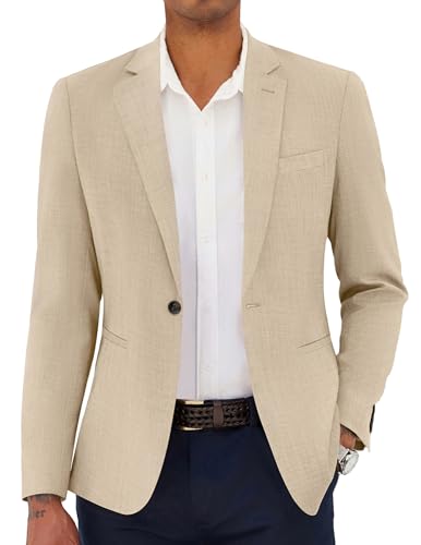 Mens Linen Blazer - Ivory Linen Sport Coat - Summer Blazer