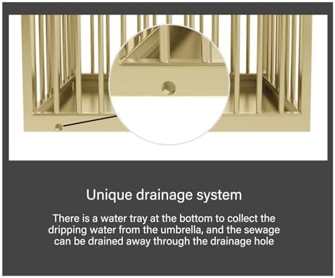 Heavy-Duty Metal Umbrella Holder, Large Double Layer Design for Commercial Use, Stylish Stand for Hotel Entrance and Office Organization