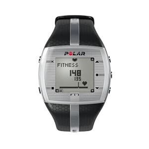POLAR FT7 Men’s Heart Rate Monitor Watch M- XXL Strap (Black/Silver)