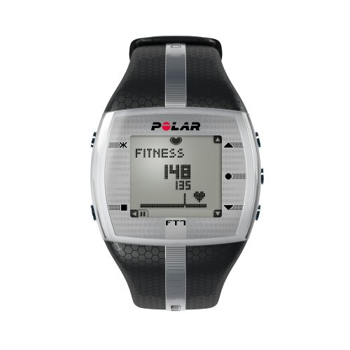 POLAR FT7 Men’s Heart Rate Monitor Watch M- XXL Strap (Black/Silver)