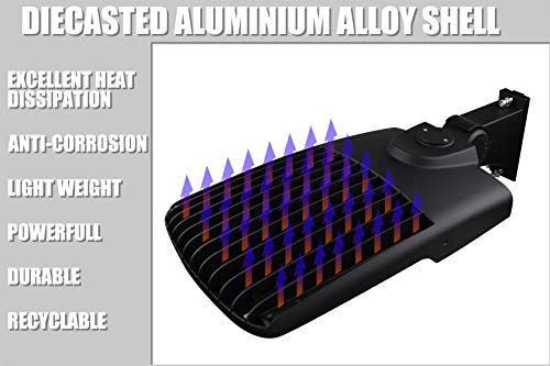 300W LED Parking Lot Light - 42000Lm Led Shoebox Pole Lights 5700K - Replaces 1000W Metal Halide - LED Street Light for Outdoor Area Lighting - Arm Mount - 100-277Vac(UL-Listed) - Thumbnail 3