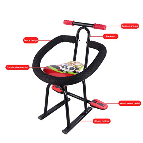 BESPORTBLE Assento infantil para bicicleta, assento de montagem frontal infantil, assento de seguran