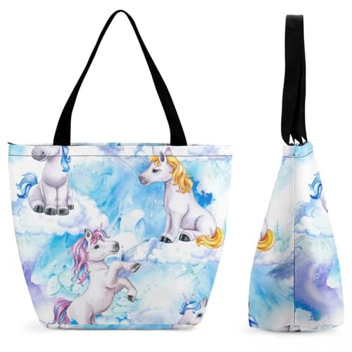 Sac à main pour femme Jolie Licorne grand cabas de shopping et voyage