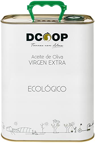 DCOOP Aceite De Oliva Virgen Extra Ecológico - Coupage, Premium, Bio, Sabor Frutado Con Un Ligero Toque Picante, Ideal Para Consumo En Crudo, Lata 3L