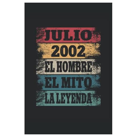 Julio 2002 - El Hombre - El Mito - La Leyenda: Regalos Originales para Hombre Papá Abuelo Hermano - Diario, Cuaderno De Notas, Apuntes O Agenda