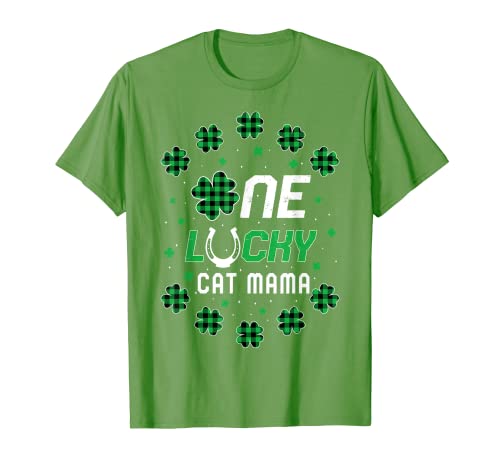 St Patricks Day PreK Kinder One Lucky Cat Mama T-Shirt