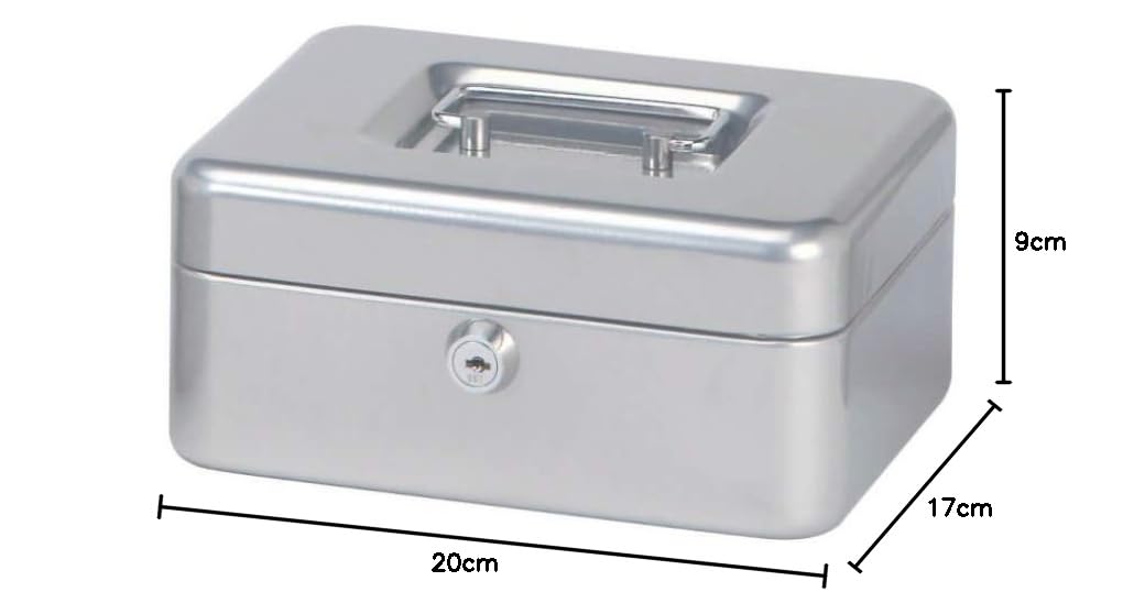 MAUL Geldkassette, silber, Maße: (B)200 x (T)170 x (H)90 mm