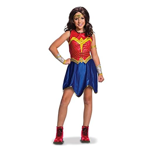 Generique - Disfraz clásico Wonder Woman Liga de la Justicia niña 9 a 10 años (129 a 140 cm)