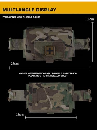 Pochette médicale micro IFAK 2 en 1 molle marron pour ceinture
