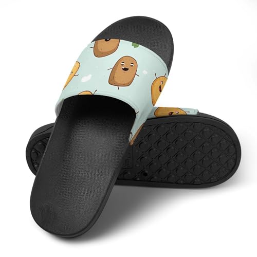Funny Potatos Pattern House Sandals Non-Slip Bathroom Slippers Beach Summer Shoes for Men Women4