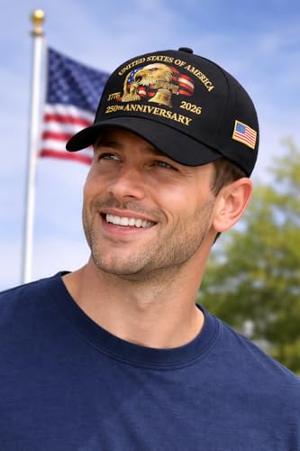 Image of USA Flag Hat American Flag Embroidered Patriotism On Display Comfortable Adjustable One Size Fits Most