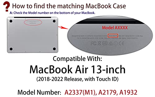UESWILL Foldable Kickstand Case for MacBook Air 13 inch Case 2021-2018 Model A2337 (M1) A2179 A1932 - Image 2