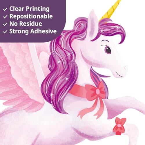 Vinilos Decorativos Unicornio y Arcoíris para Niñas miniatura 4