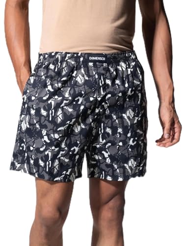 Image of DaMENSCH Regular Fit Solid 100% Soft & Durable Cotton Boxer Shorts Dual Pockets Anti-Bacterial Moisture Wicking Microfibre Waistband Ultra-Light Boxers for Men