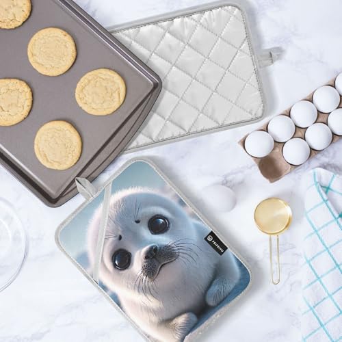 Joisal HEAT RESISTANT POTHOLDER Cute Seal Animal Print Pot Holders Mat Heat Resistant Cute Potholders & Oven Mitts thumb #5
