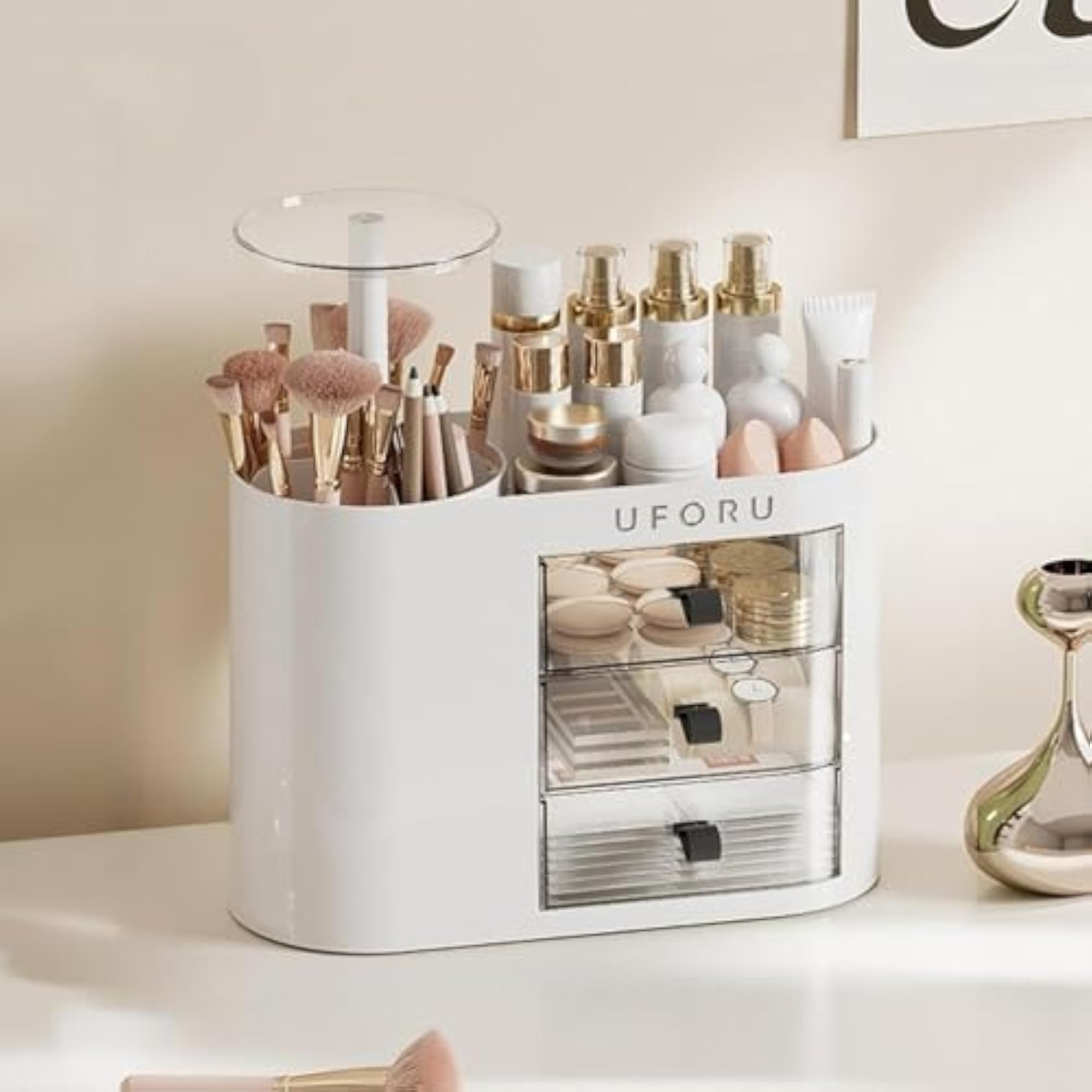 Elegant Makeup Organizer Cosmetic Display Case