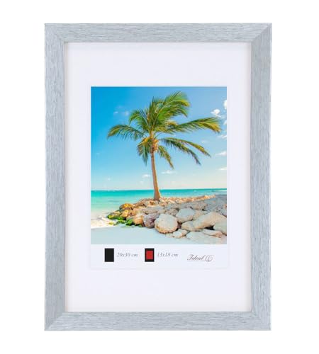 Holz Bilderrahmen Plexi Lifestyle Foto Rahmen Collage Wanddeko Poster HR25: Farbe: Silber | Format: 30x30