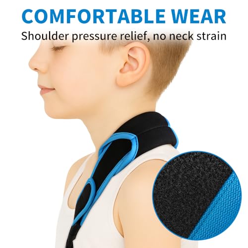 Image of Kids Arm Sling Shoulder Immobilizer, Rotator Cuff Support Brace | Adjustable Strap, Fit Left or Right Arm, Breathable Mesh Sling for Elbow, Clavicle and Wrist Injury, Surgery Recovery, S