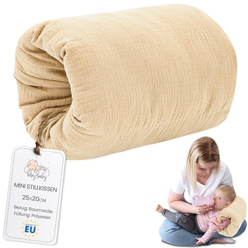 Stillkissen Musselin klein Breastfeeding und Nursing Pillow für unterwegs...