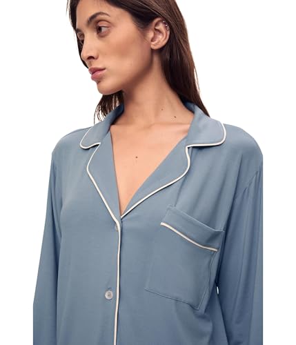 Image of Eberjey Gisele Classic Women's Pajama Set | Long Sleeve Shirt + Long Pants