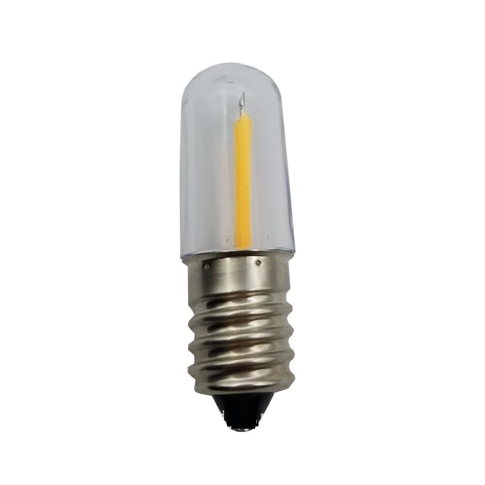 fengyan Casa bombillas, Paquete de 20 bombillas LED indicadoras E12/E14 CA 220 V, 0,5 W, carcasa de plástico Familiar Lámpara(2200K Yellow,E12)