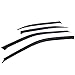 Window Visor Compatible With 1996-2000 Honda Civic, Slim Style Smoke EK2 EK Sun Rain Wind Window Guard Sun Shade Wind Deflector 1.6MM by IKON MOTORSPORTS, 1997 1998 1999