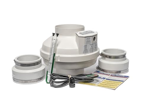 Festa AMG Legend Radon Fan – 4“ Installation Kit - Quiet and Energy Efficient Radon Mitigation Inline Fans – High Performance 6” Duct Fan