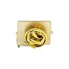 Veteran Square & Compass American Flag Masonic Lapel Pin - [Gold & Black][5/8'' Wide]