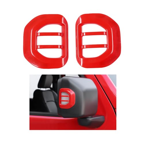 Coques de rétroviseur pour Jeep Wrangler JL finition rouge éclatant