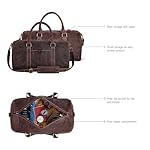Real Leather Duffle Bag for Men | Vintage Weekender Travel Bag | Overnight Carry-On Luggage | Handmade Leather Gym Bag for Men - Image 2