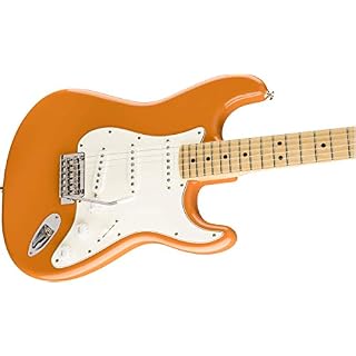 Fender Player Strat, Touche en érable, Capri Orange - Les Beatles, Paul McCartney, John Lennon, RIngo Starr, George Harrison Fender Player Strat, Touche en érable, Capri Orange – Image 4