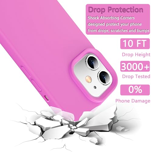 Image of iPhone 11 Case Silicone,Soft Microfiber Lining(Plum Pink)
