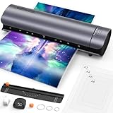 Plastificadora e Laminadora SL999 9 em 1 A3 Profissional 220V, Cinza, Com Corte, Cantos Arredondados, Encadernação e Modo Frio/Quente, Emplastificadora com Antiatolamento e Desligamento Automático