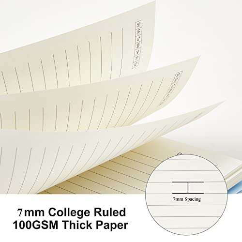 Papier ligné 100g d'exception pour ce lot de 3 carnets A5 à spirale - 2