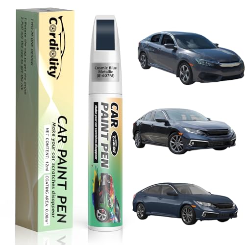 Image of Cosmic Blue Metallic(B-607M) Touch Up Paint Pen for Honda,Car Paint Scratch Repair Pen Quick and Easy Fix Auto Paint Scratch