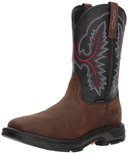 Ariat Work Men's WORKHOG XT H2O Boot, oily distressed brown, 7.5 2E US