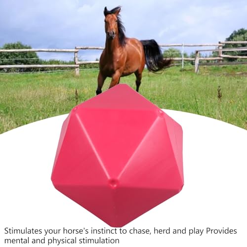 HELEVIA Pferde-Leckerli-Ball, Lustiger Polygon-Heuball mit Langsamer Fütterung, Pferdespielspielzeug, Ball-Futterspender Pferdejagd und Herdenhaltung