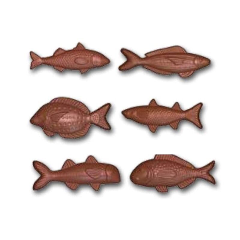 Moule fritures en chocolat poissons assortis