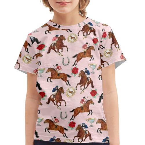 Image of Kids Graphic T-Shirt Boys Girls Novelty Tees Top Short Sleeve Shirts Summer Blouses 3-16
