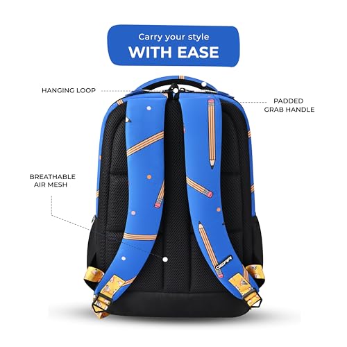 Image of Gear Shuffle Backpack 17 inch /31L Medium Water Resistant School Bag /Casual Backpack /Daypack /Kids Bag for Boys /Girls (Blue-Black)