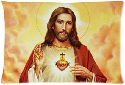 Jesus Custom Design Bedroom Bed Pillows Covers Pillow Cases Two Sides Throw Pillow Case Cover 20x30 Two Sides