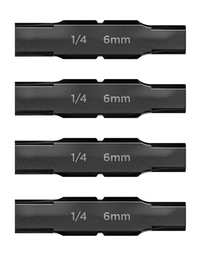 Galvanox Hex 1/4" - 6mm Double Sided Replacement Bits for Leatherman Multi-tools (4 Pack)