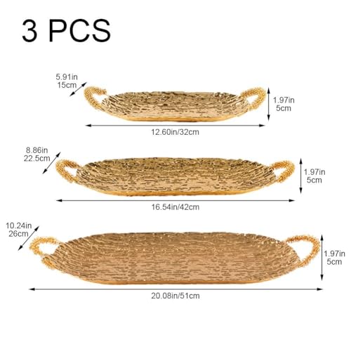Plateau de table basse en fer forgé dore pour decoration moderne - 4