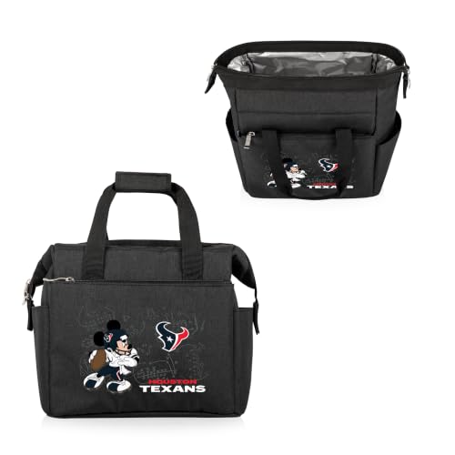 Image of PICNIC TIME NFL Mickey Mouse On The Go Lunch Bag - Soft Cooler Lunch Box - Insulated Lunch Bag, (Black)