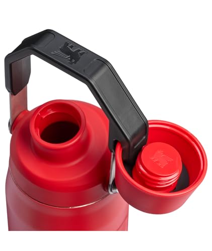 Image of Stanley IceFlow Fast Flow Water Bottle 24 oz | Angled Spout Lid | Lightweight and Leakproof for Travel and Sports | Insulated Stainless Steel | BPA-Free | Chili Black