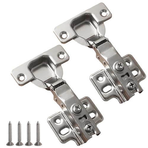 Bisagras Puertas Cocina, Paquete de 2 Bisagras de Armario de Cocina, Bisagra Armarios y Muebles Cocinas de 90° amortiguadas con Freno, para Puertas de Armario de Cocinas